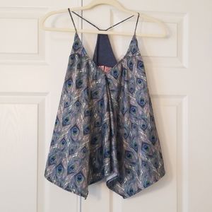 Peacock print flowy tank top by Love on a Hanger